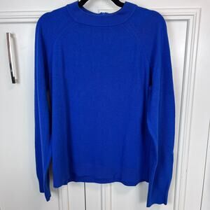 Drapers & Damons Petites Blue Mock Neck Sweater PM